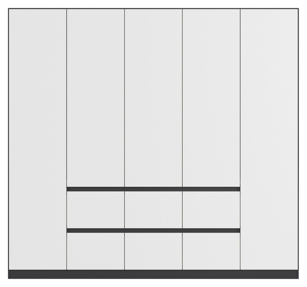 DULAP  USI ROTATIVE MAINZ - alb/gri, Basics, material pe bază de lemn (226/210/54cm) - Modern Living