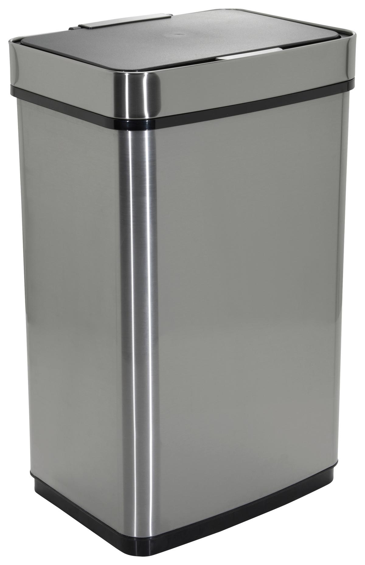 Koš Za Smeti Clean Iv, 60 L, Srebrna, S Senzorjem - srebrne barve, Moderno, kovina (42/69/31cm) - MID.YOU