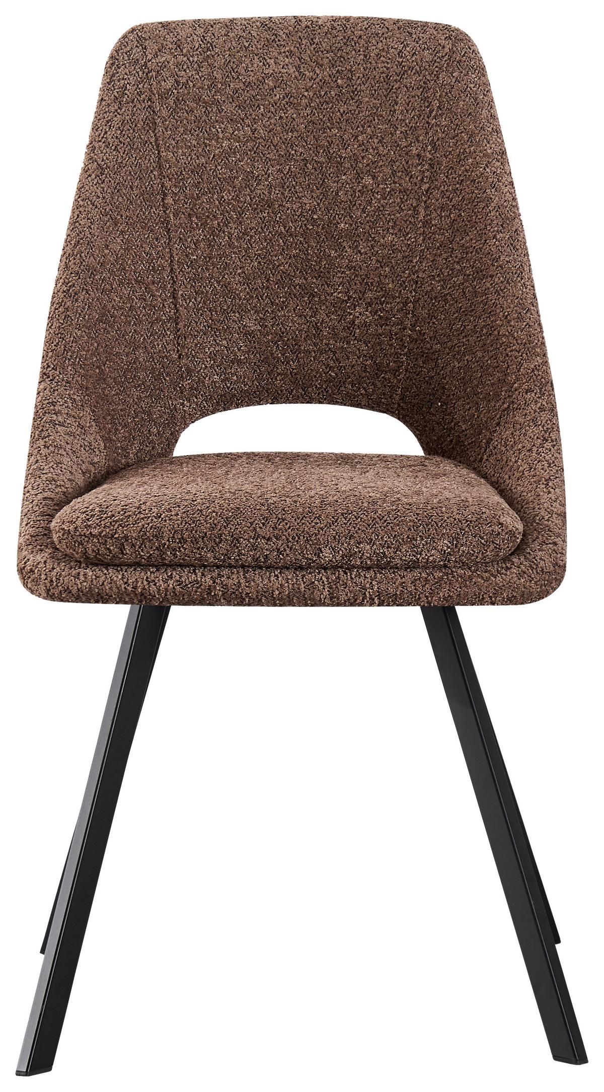 KRZESŁO CINDY - czarny/brązowy, Modern, metal/drewno (46/85,5/58cm) - MID.YOU
