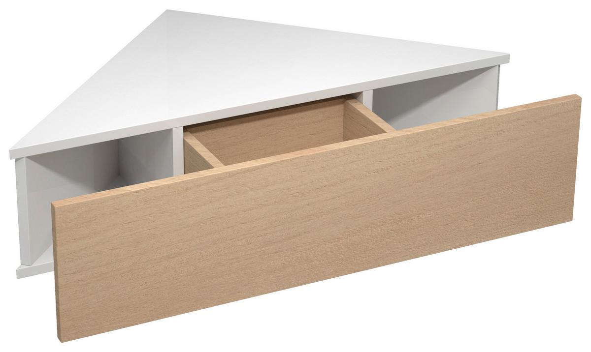 NACHTTISCH USAL S - Honigeiche/Weiss, Modern, Holzwerkstoff (60/15/42,4cm) - MID.YOU