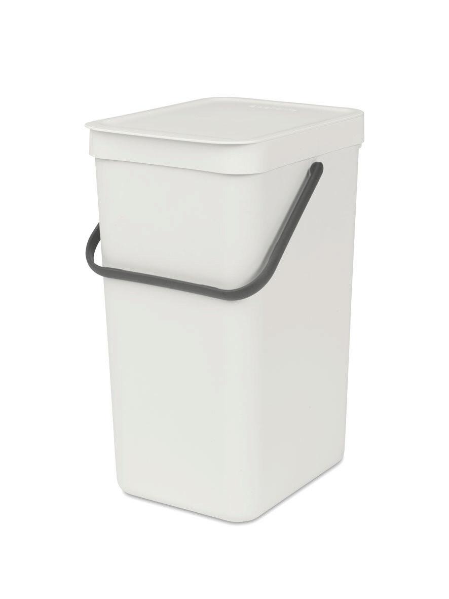 KOSZ NA ODPADY 213465 - jasnoszary, Basics, tworzywo sztuczne (22/40.1/27.9cm) - Brabantia