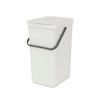 KOSZ NA ODPADY 213465 - jasnoszary, Basics, tworzywo sztuczne (22/40.1/27.9cm) - Brabantia