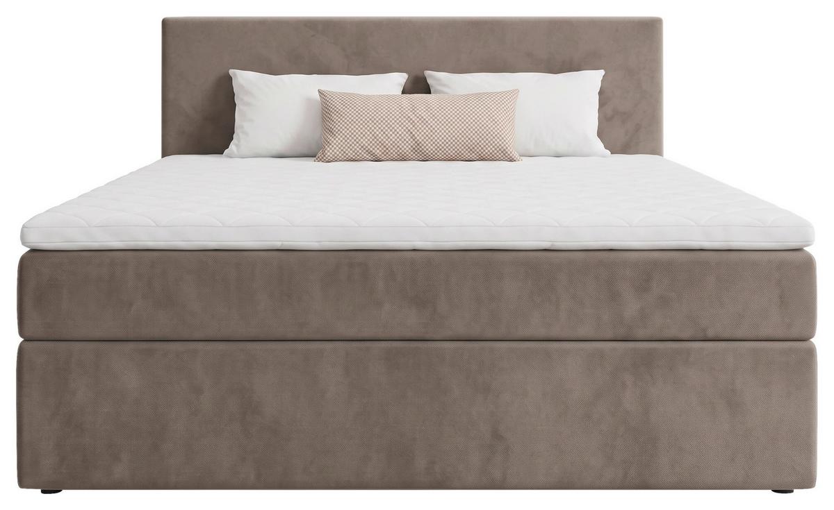 Boxbett Jupiter Plus Beige ca. 140x200cm - Beige/Schwarz, KONVENTIONELL, Holz/Kunststoff (140/200cm) - Based
