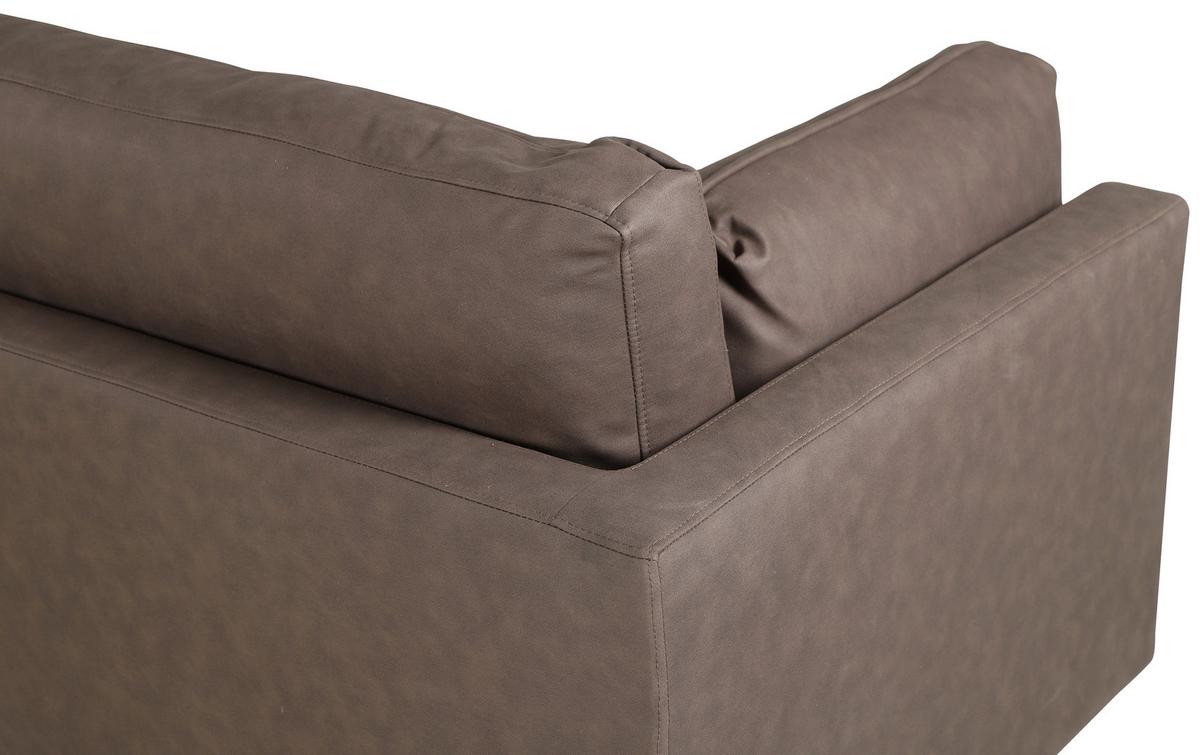 2-SITZER-SOFA BOOM - Schwarz/Braun, Design, Textil/Metall (203/84/90cm) - Livetastic