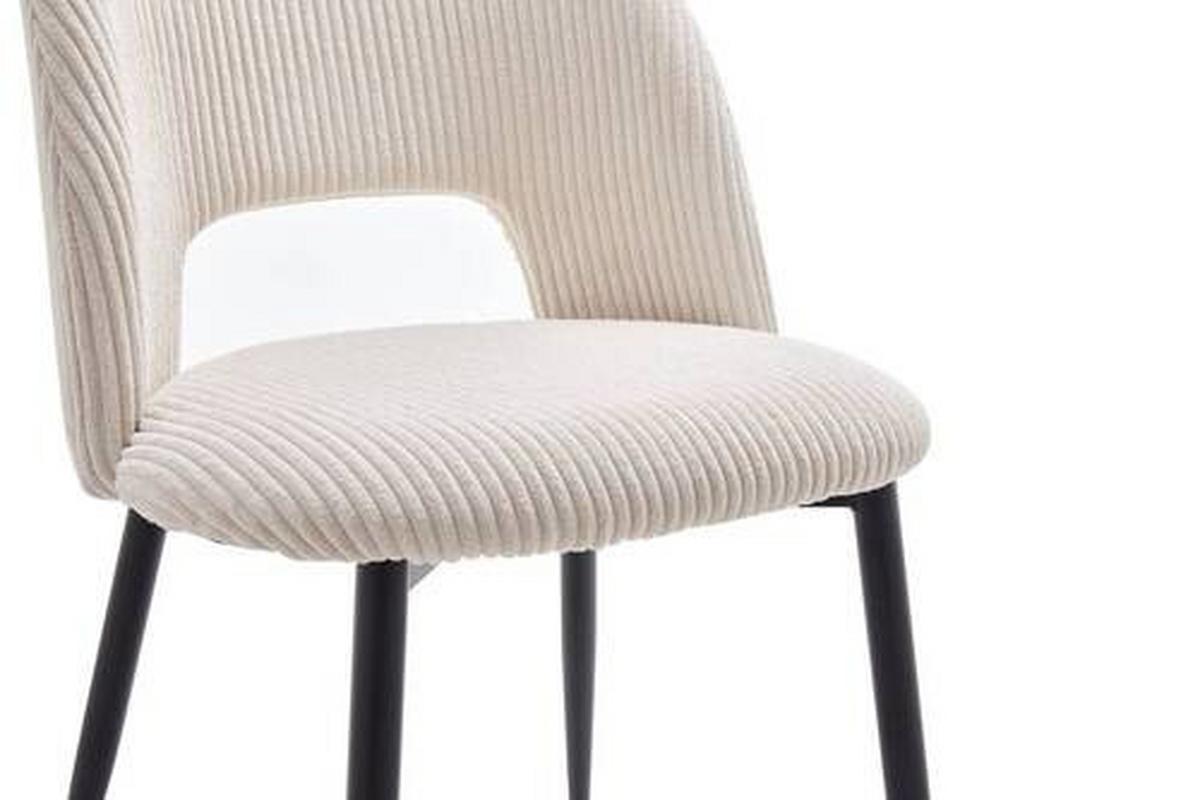 Stuhl Zoe Beige - Beige/Schwarz, Lifestyle, Textil/Metall (51/82/57cm) - Mömax