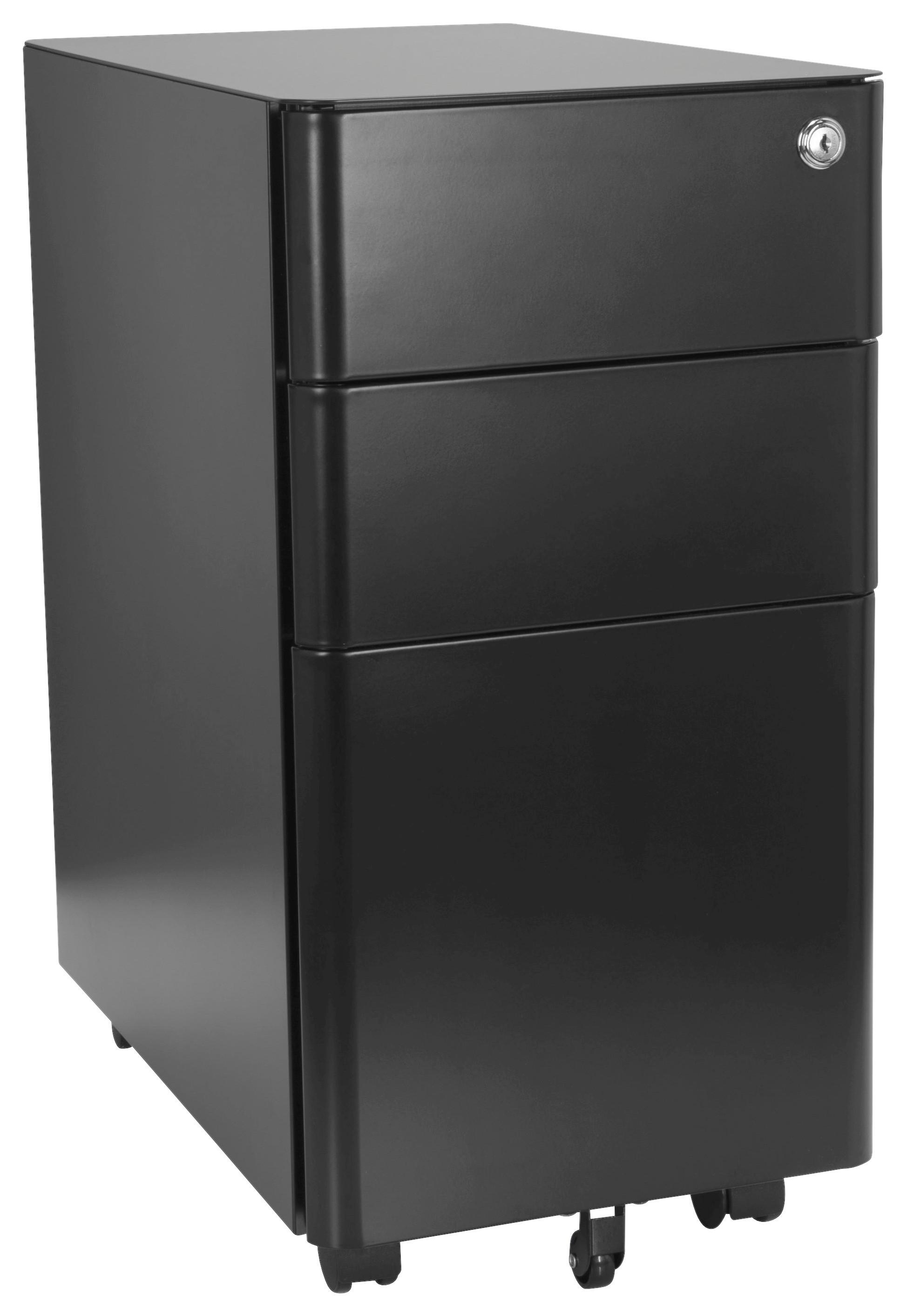 Predalnik Na Kolescih Color I, Črna - črna, Moderno, kovina/umetna masa (30/59/50cm) - MID.YOU