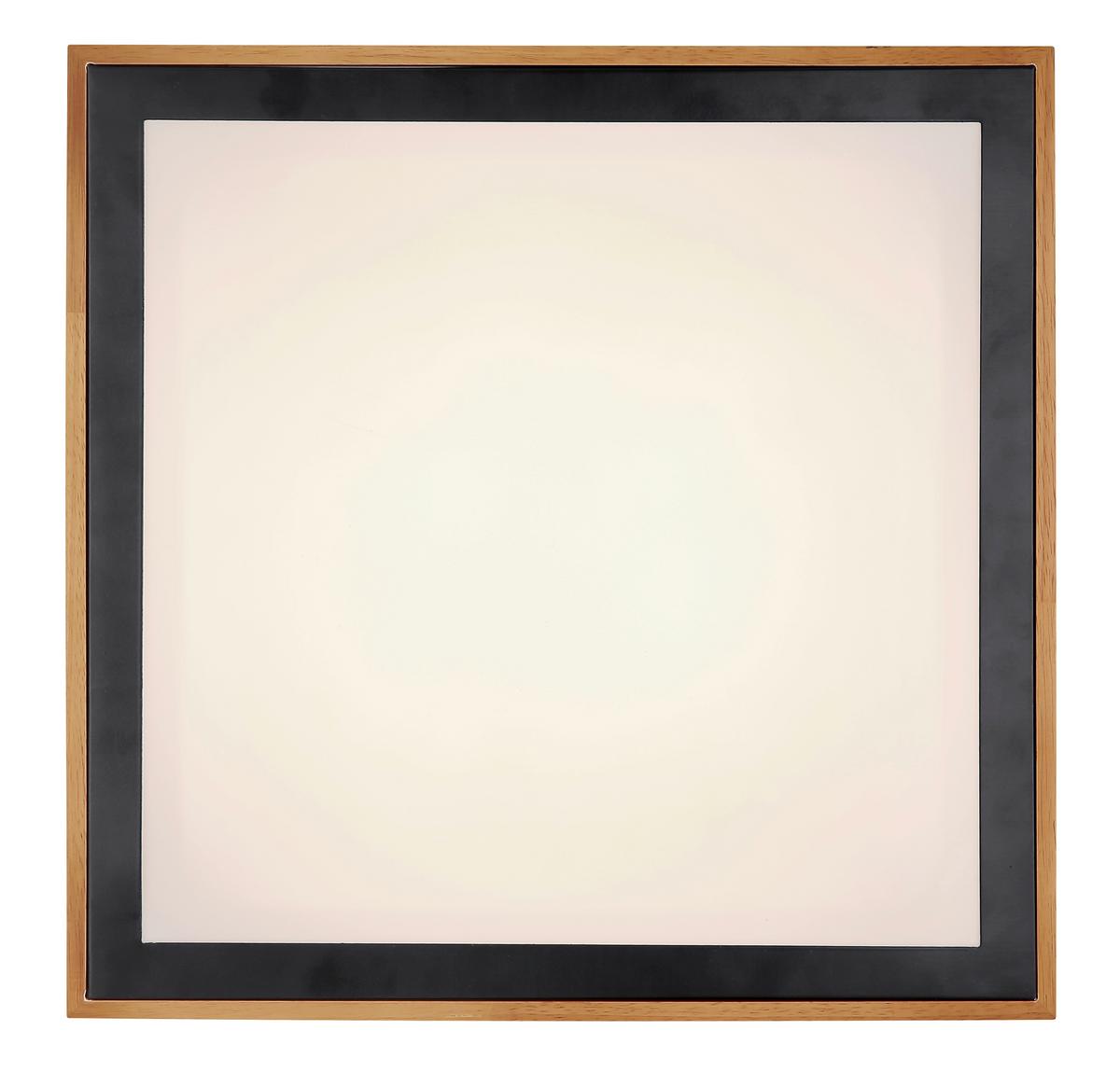 Stropna Led-svetilka Bruno, S Sijalko - črna/bela, Natur, kovina/umetna masa (39/39/9cm) - Globo