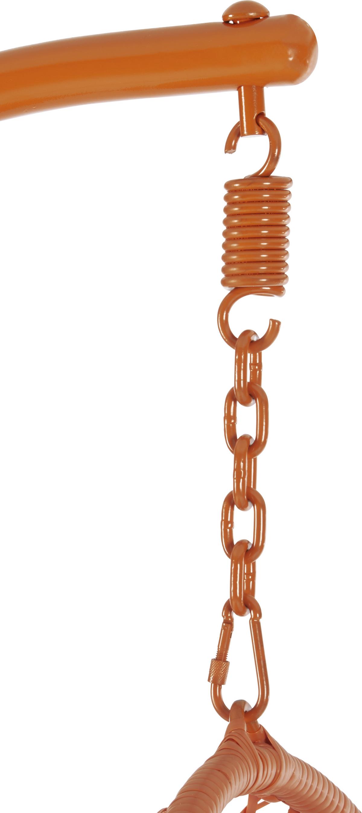 Fotoliu suspendat Mara - portocaliu, plastic/metal (95/190/95cm) - Modern Living