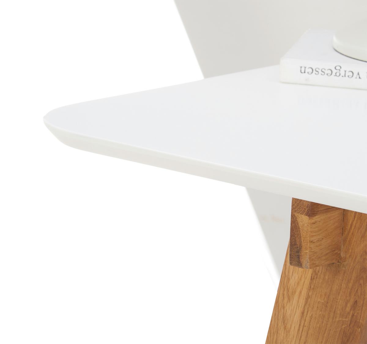BIURKO PADUA - kolor dębowy/biały, Modern, materiał drewnopochodny/drewno (140/45-60/76cm) - MID.YOU