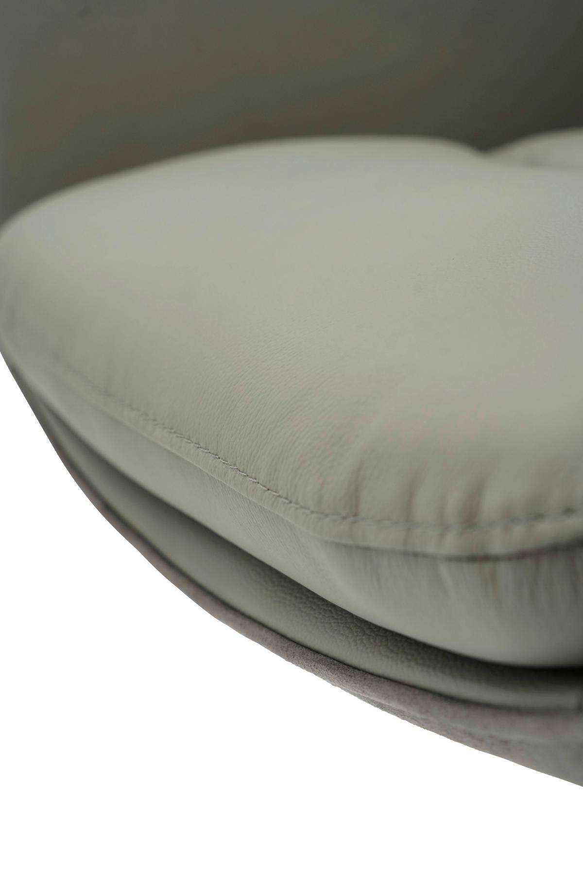 KRZESŁO Z PODŁOKIETNIKAMI MITO - antracytowy/czarny, Design, skóra/metal (58/89/67cm) - Xora