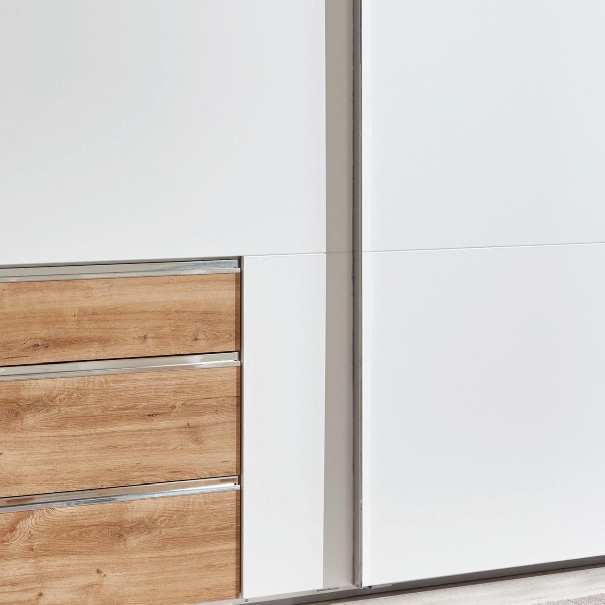 Ormar S Kliznim Vratima Level 36a - bijela/boje hrasta, Moderno, drvni materijal/metal (250/216/65cm) - Modern Living