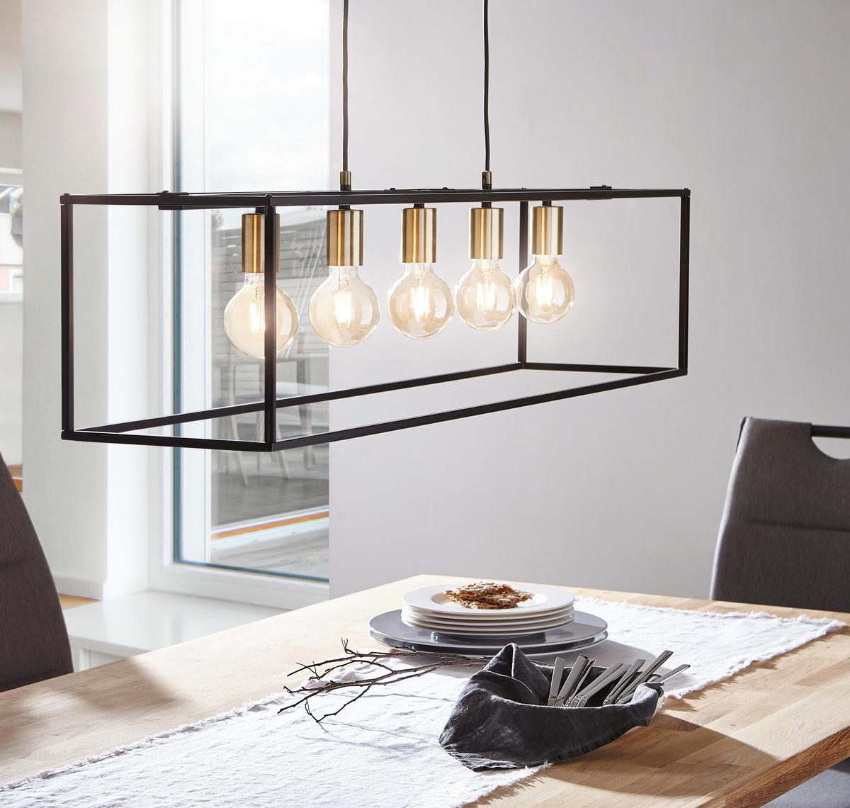 LAMPA WISZĄCA ENTHUSIASM *SBM* - czarny, Lifestyle, metal (110/25/150cm) - Marama