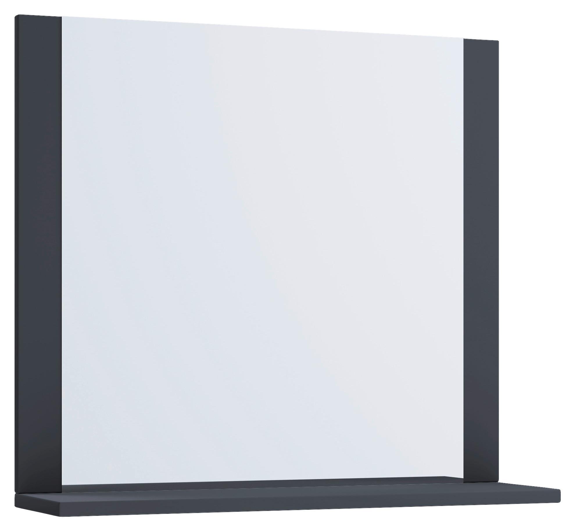 Stensko Ogledalo Lendas, Siva - antracit, Moderno, leseni material (60/55/16,6cm) - MID.YOU