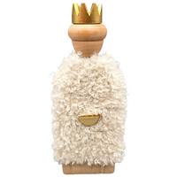 Weihnachtsfigur Luis Weiß/Naturfarben ca. 20,5cm - Weiss/Naturfarben, Konventionell, Holzwerkstoff/Textil (8/20,5/1,5cm) - Mömax