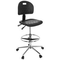 Pisarniški Stol Top Work 23 I Pu, Črna - srebrne barve/črna, Basics, kovina/umetna masa (45/91/61cm) - MID.YOU