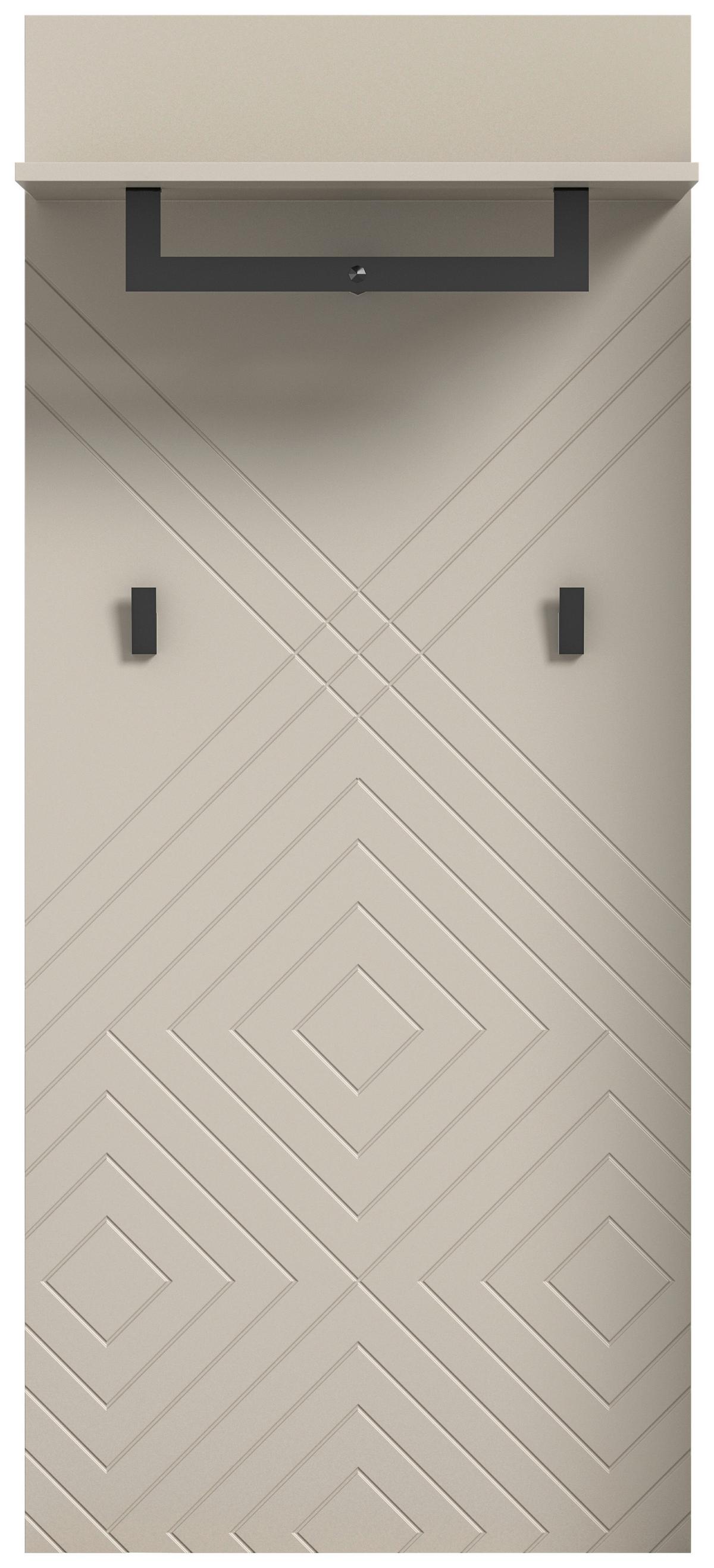 Garderobni Panel Notes, Pribl. 60x140 Cm, Peščeno Bež - Design, leseni material (60/140/35cm) - MID.YOU