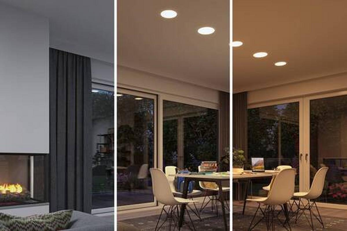 LED-Paneel Veluna VariFit in Weiß max. 15 Watt - Weiß, Basics, Kunststoff (18,5cm) - Paulmann