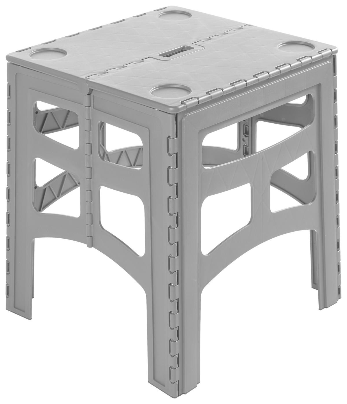 Campingtisch Timo Grau - Grau, KONVENTIONELL, Kunststoff (46.5/44.5/55cm)