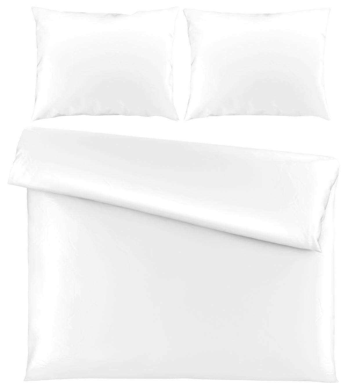 Bettwäsche Victoria XXL Weiß ca. 200x220cm - Weiß, MODERN, Textil (200/220cm) - Mömax