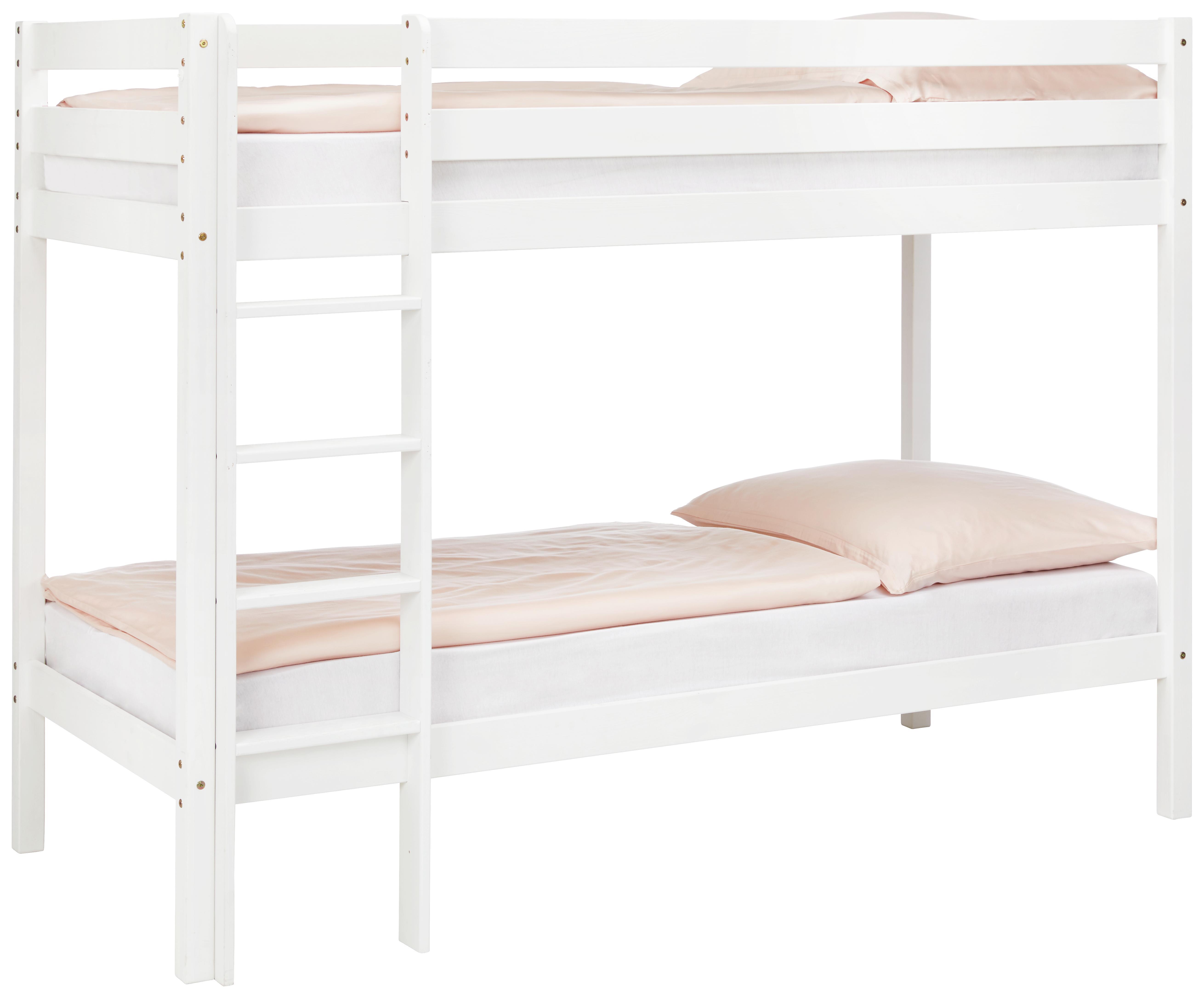 Etagenbett Weiß ca. 90x200cm - Weiß, LIFESTYLE, Holz (90/200cm) - Based