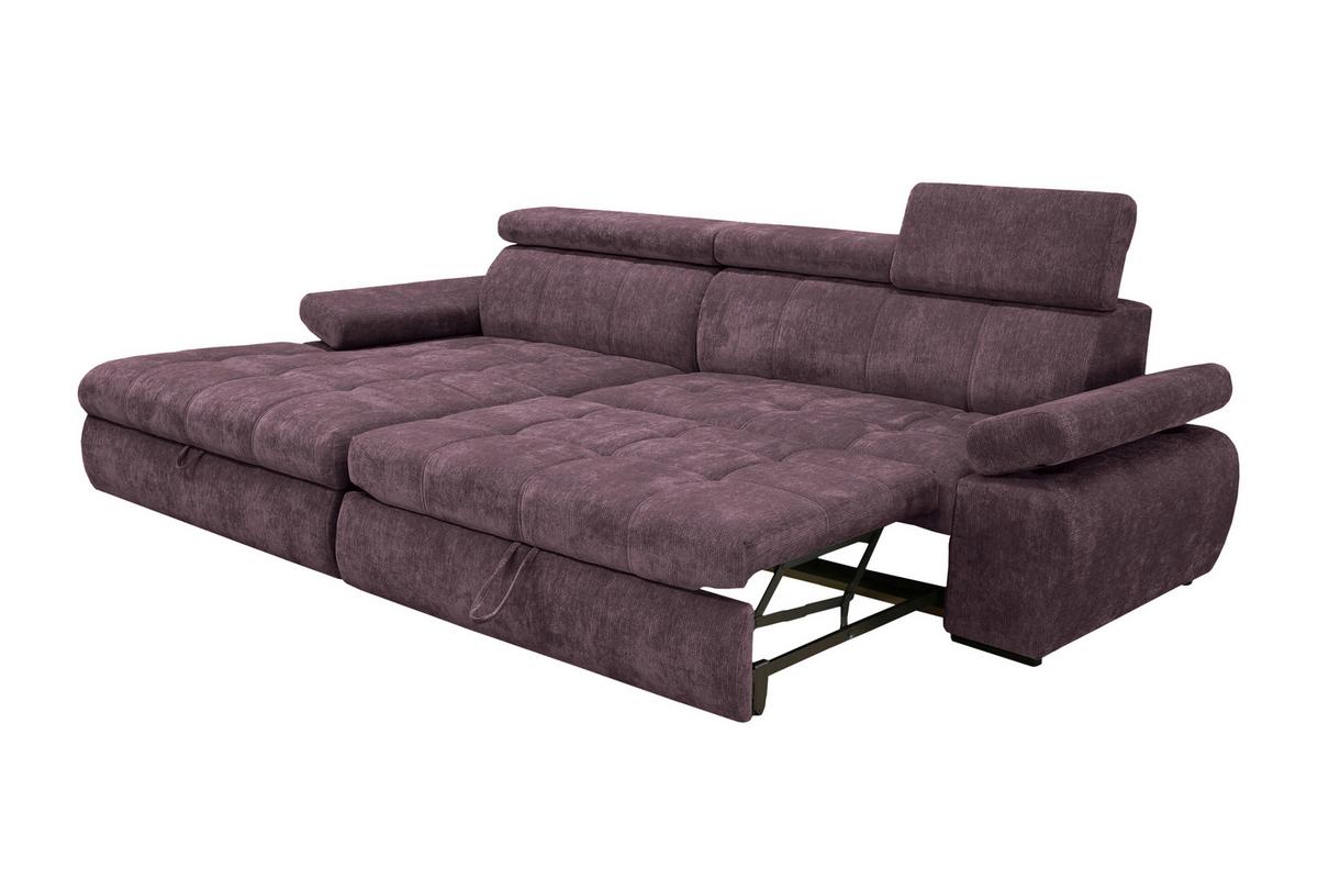 Kutna Garnitura Vegas - boje kupine/crna, Design, drvo/tekstil (173/294cm) - Modern Living