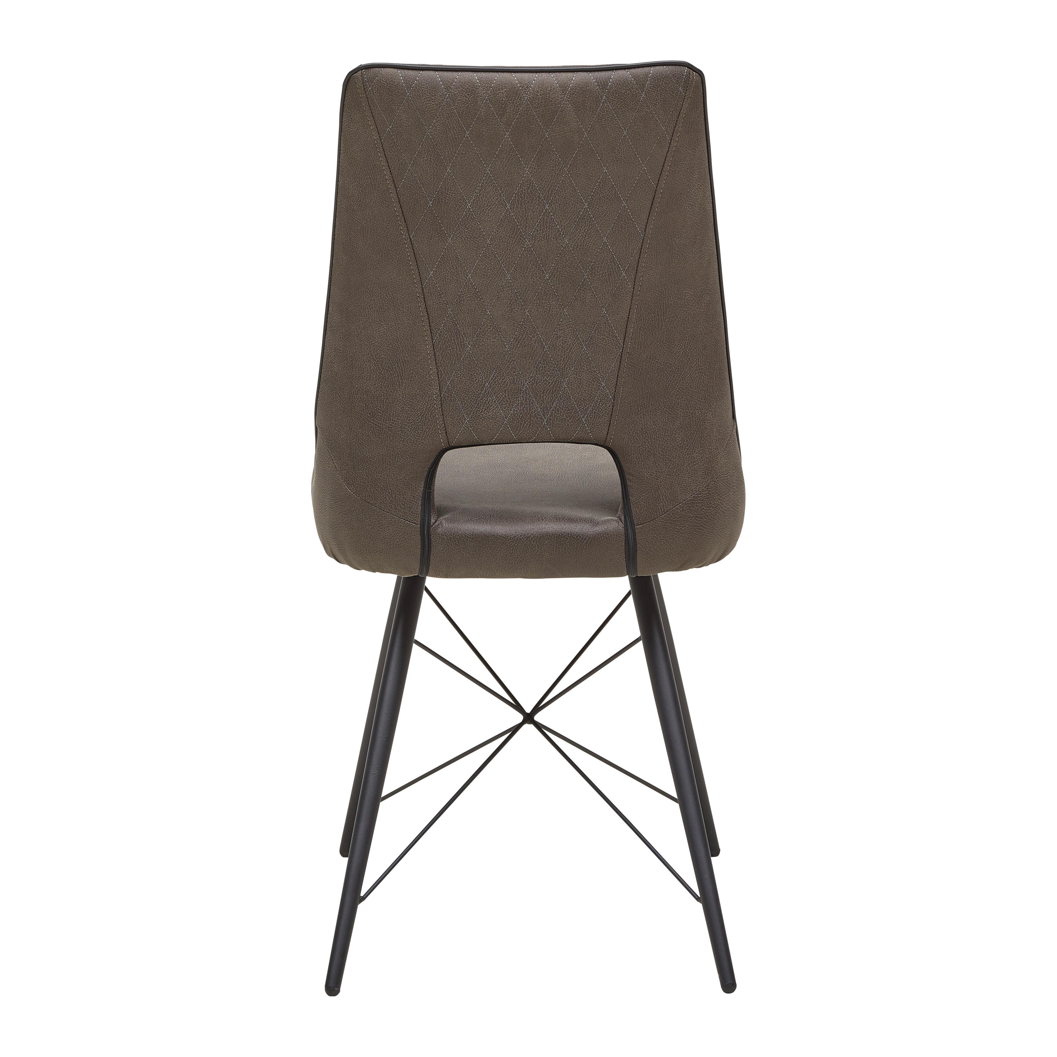 STOL CELINA -TOP- - grå/svart, Modern, metall/trä (47/91.5/62cm) - Mömax