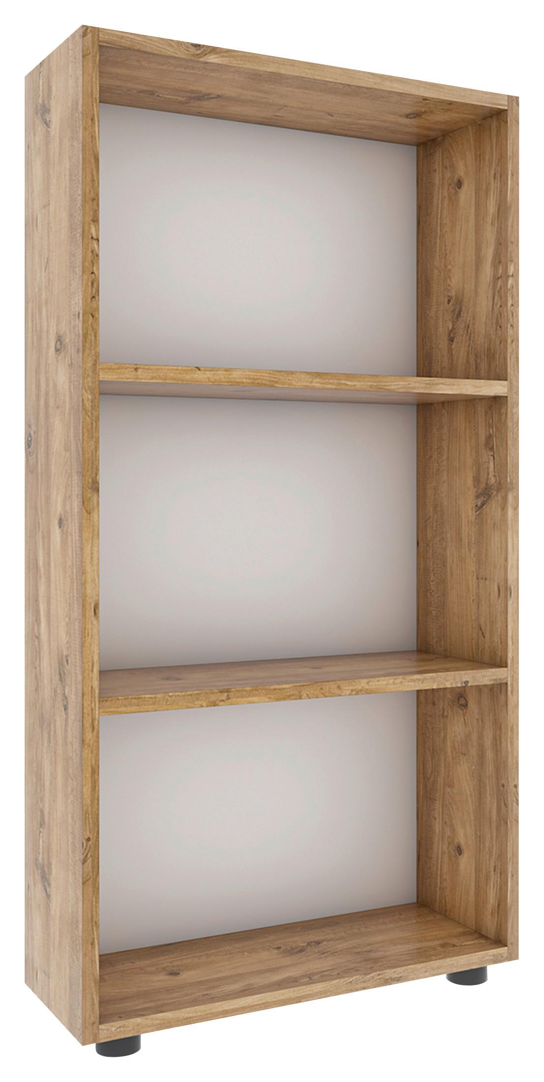 Regal Bulas, Hrast - črna/medeni hrast, Moderno, umetna masa/leseni material (56/108/20cm) - MID.YOU