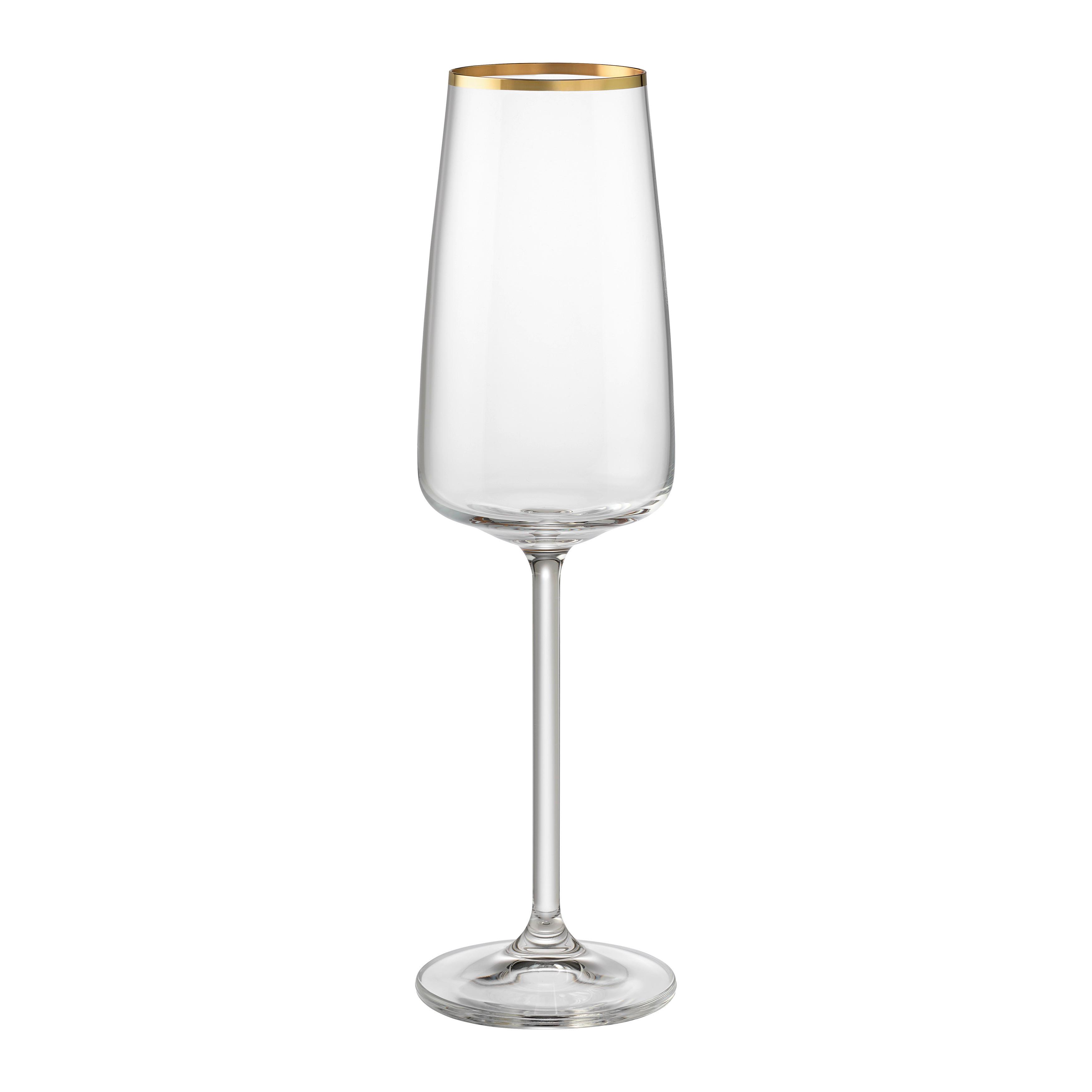 Sektglas 1975-Gold Klar/Gold ca. 210ml - Klar, ROMANTIK / LANDHAUS, Glas (0.21l)