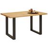 MATBORD CANU - svart/ekfärgad, Modern, metall/trä (170/90/75cm) - Zandiara