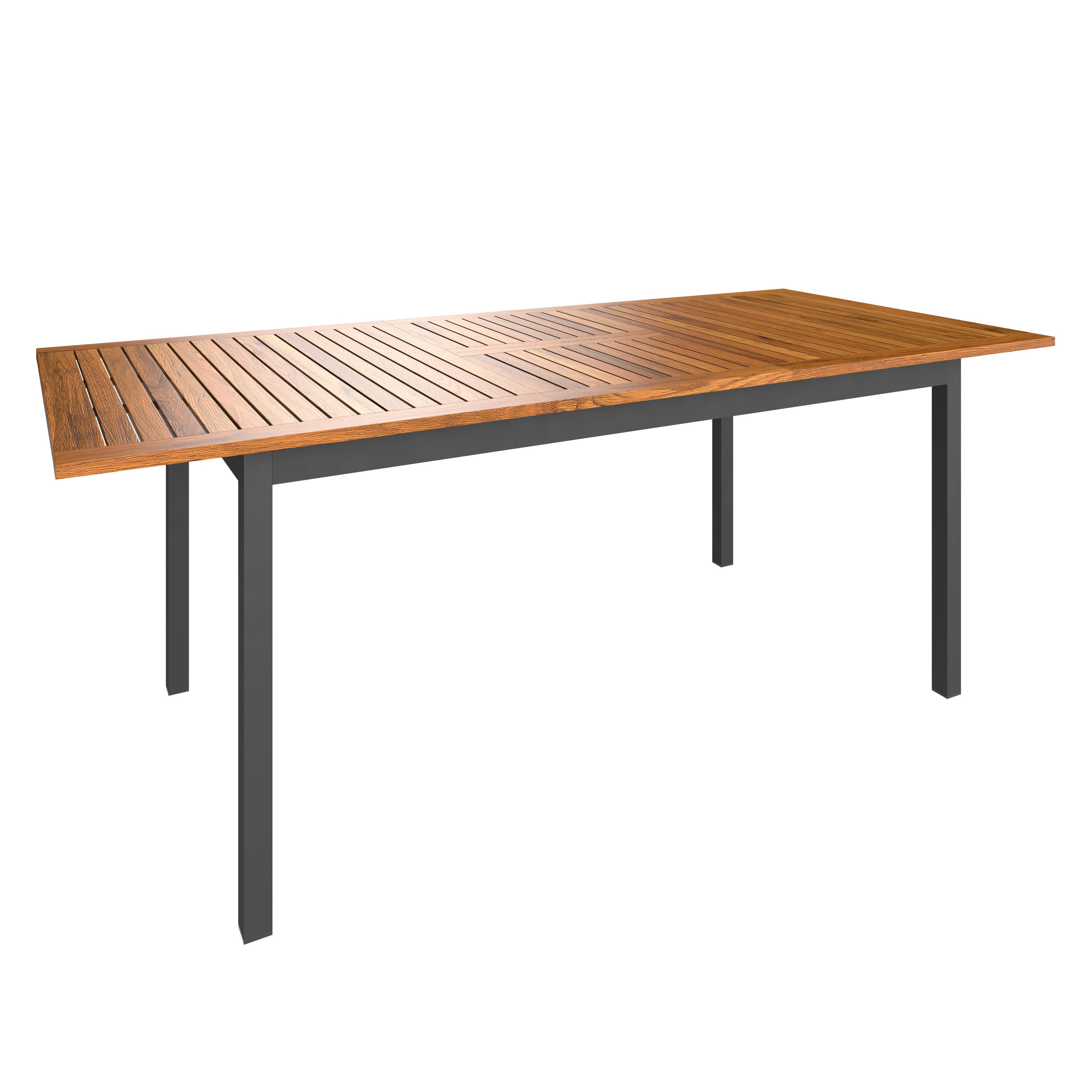 Stol Kos - siva, Natur, drvo/metal (150-200/75/90cm) - Mömax