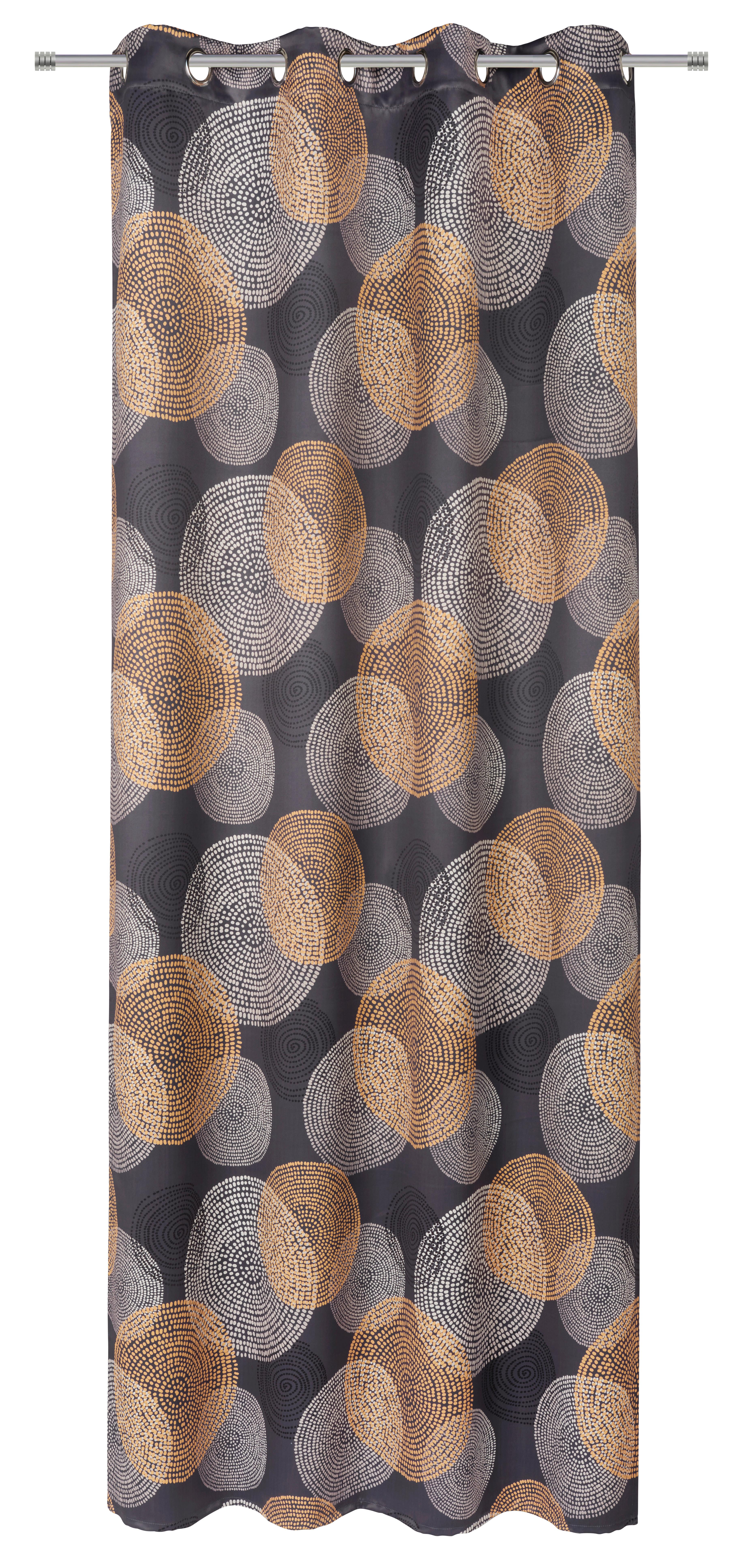 ZASŁONA NA PRZELOTKACH MIRAGE - antracytowy, Basics, tkanina (135/245cm) - Esposa