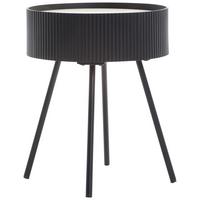 STOLIK BOCZNY LINA - kolor naturalny/czarny, Lifestyle, materiał drewnopochodny/metal (38/38/45cm) - Xora