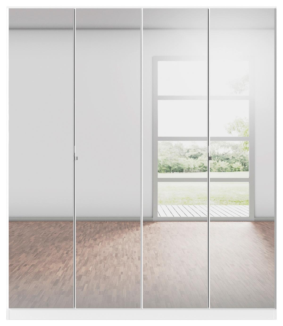 DULAP REFLECT - argintiu/alb, Modern, material pe bază de lemn (181/210/54cm)