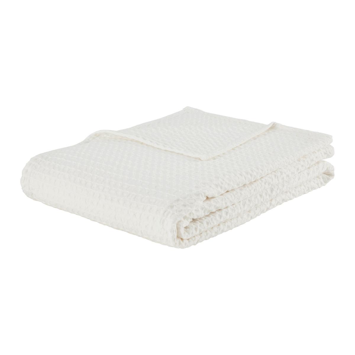 Couverture Nora in Weiss ca. 130x170cm - Weiss, Modern, Naturmaterialien/Textil (130/170cm) - Modern Living