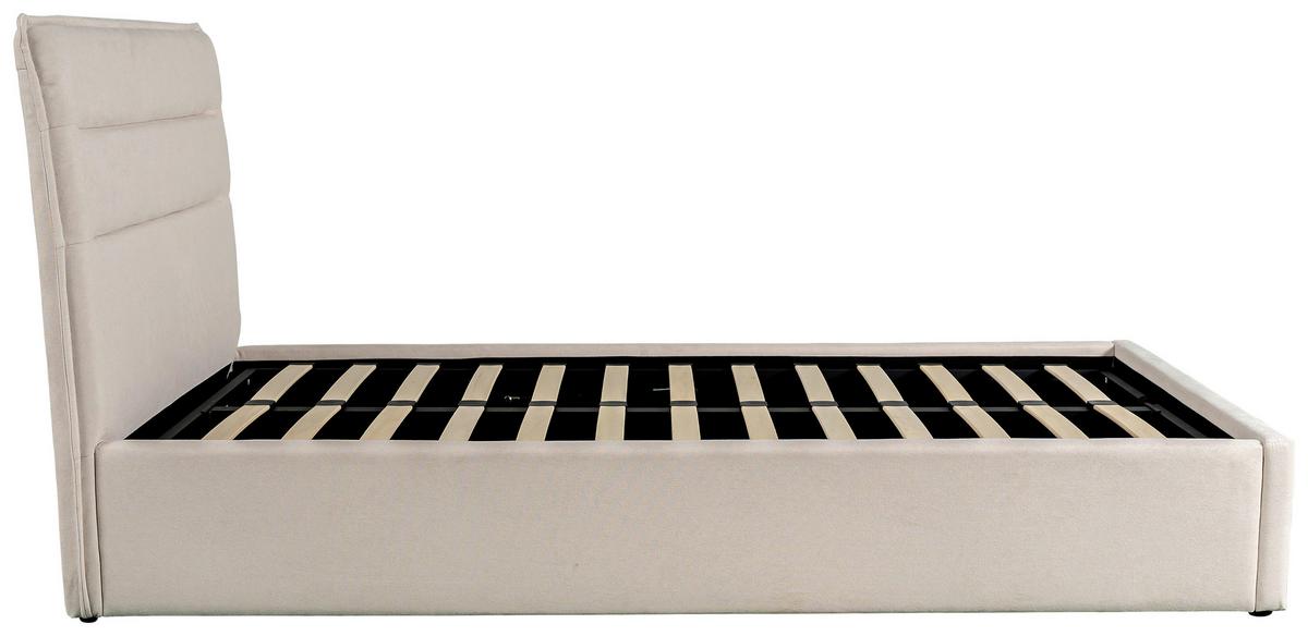 Tapecirani Krevet Sienna - prirodne boje/bež, Lifestyle, drvo/metal (90/200cm) - Based