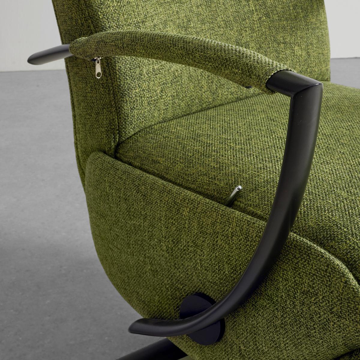 Relaxsessel Sitting 3 in Olive - Schwarz/Olivgrün, MODERN, Kunststoff (66/114/84cm) - Premium Living