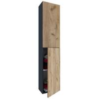 Hochschrank Lendas ca. 33x150cm Honigeiche/Anthr. - Eichefarben/Anthrazit, MODERN, Holzwerkstoff (32,6/150/21,7cm) - MID.YOU