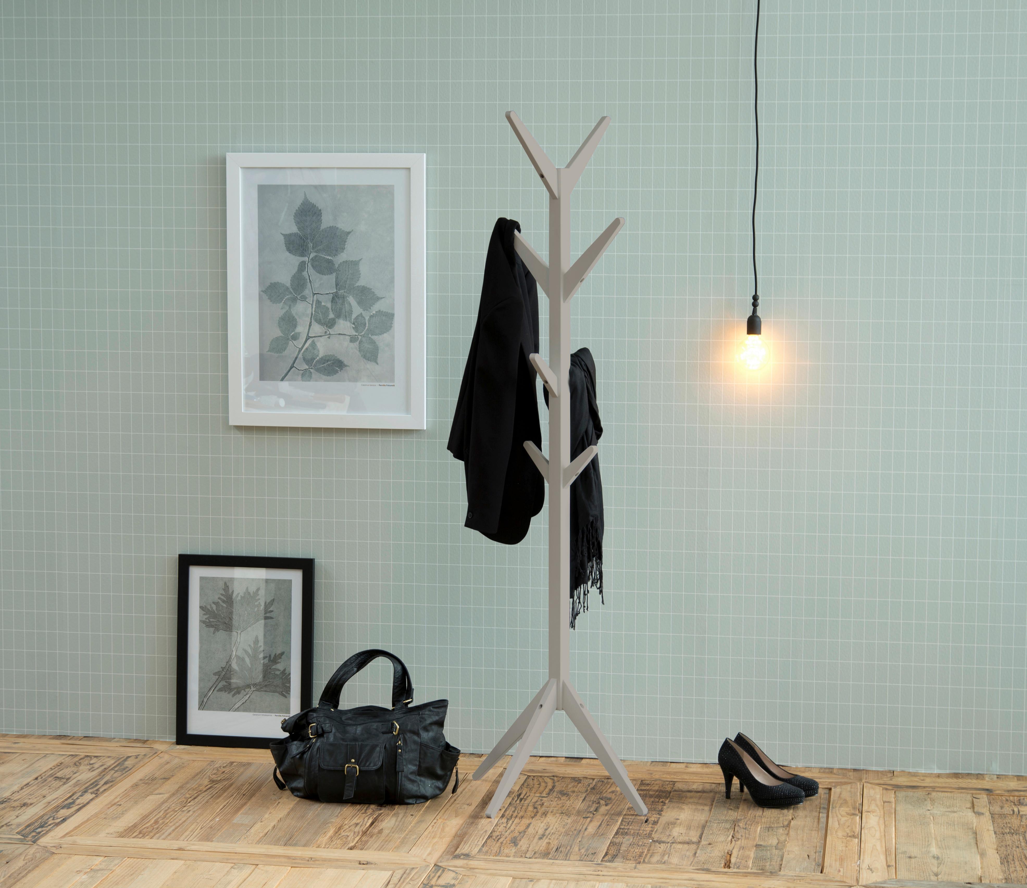 Stander haine ASCOT - gri, material pe bază de lemn (42/178/42cm) - Modern Living