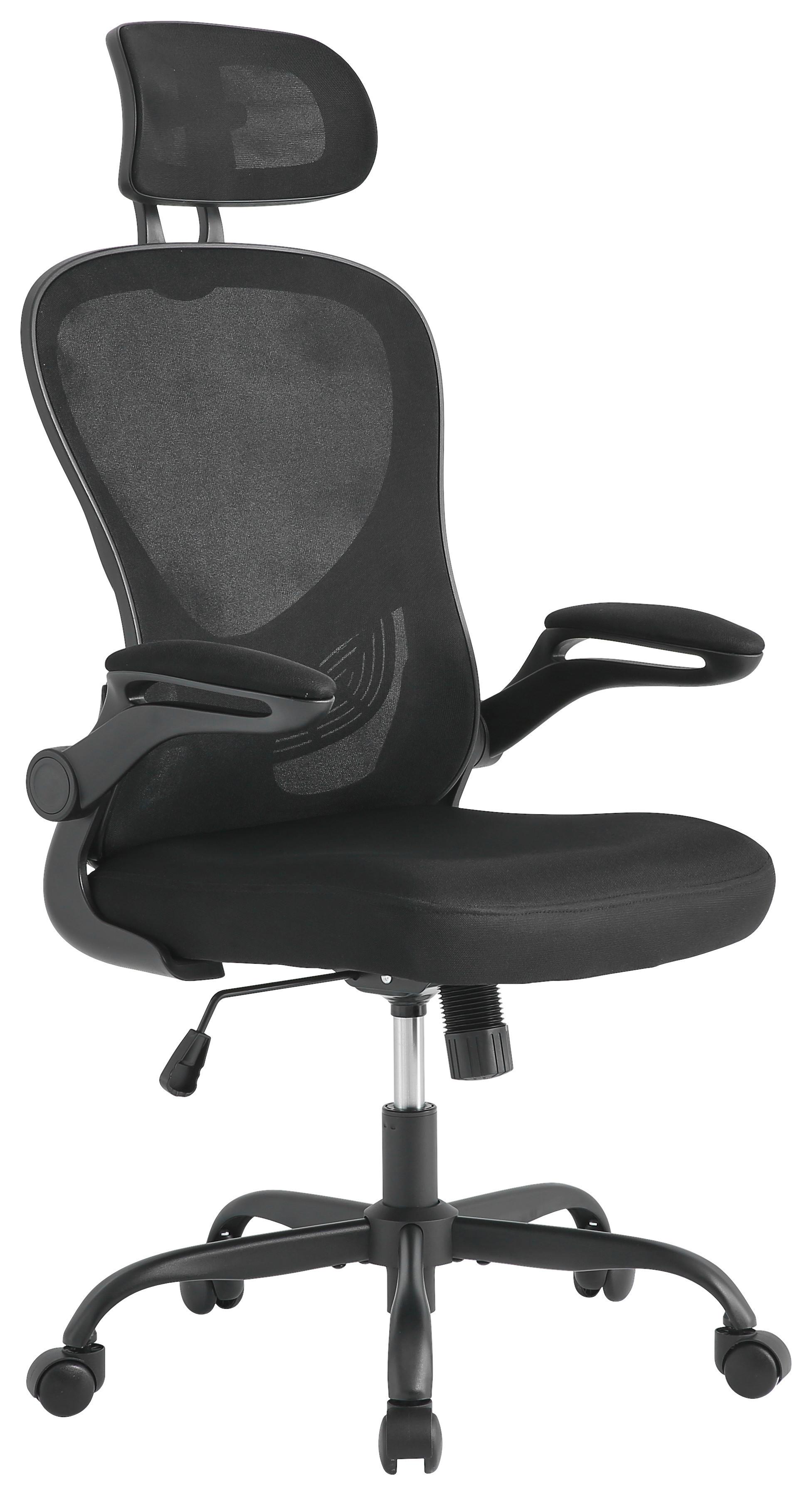 Uredska Stolica Orion - crna, Moderno, drvo/metal (61/118-128/62cm) - Modern Living