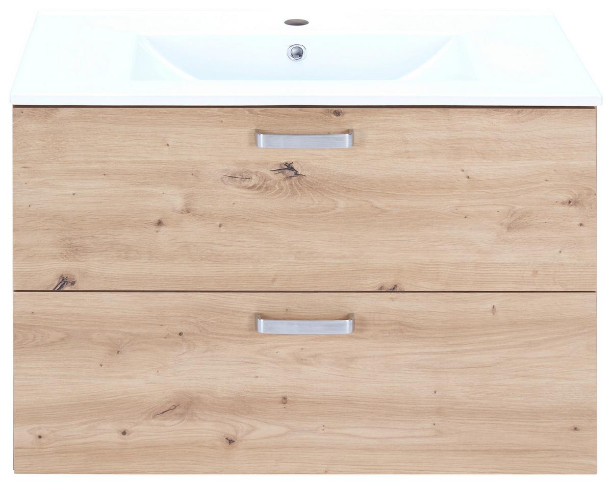 Donji Element Za Umivaonik Fresh - bijela/hrast Artisan, Konvencionalno, drvni materijal/metal (81/56/46,5cm) - Modern Living