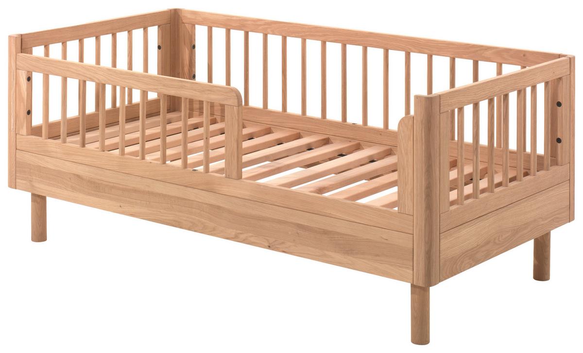 Kinder-/Juniorbett FORREST Eichefarben ca. 70x140 cm - Eichefarben/Naturfarben, MODERN, Holz (70/140cm) - Vipack