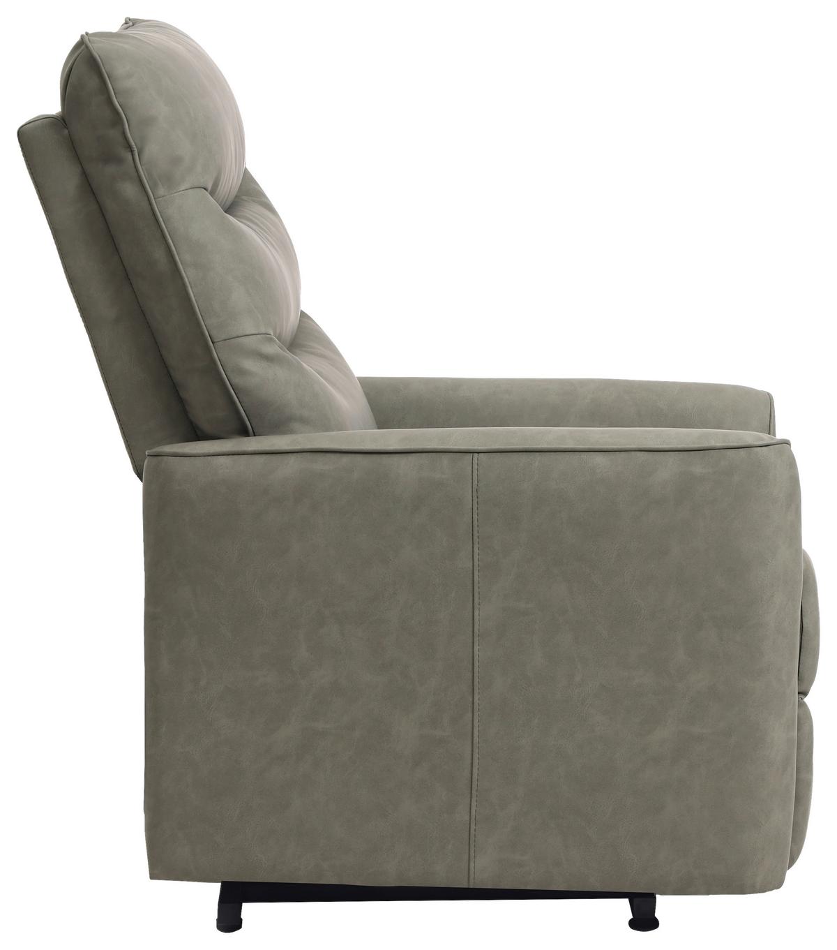 Tv-fotelj Bishop, Zelena, Videz Usnja, Relax Funkcija - črna/zelena, Konvencionalno, kovina/tekstil (76/105/88cm) - Modern Living