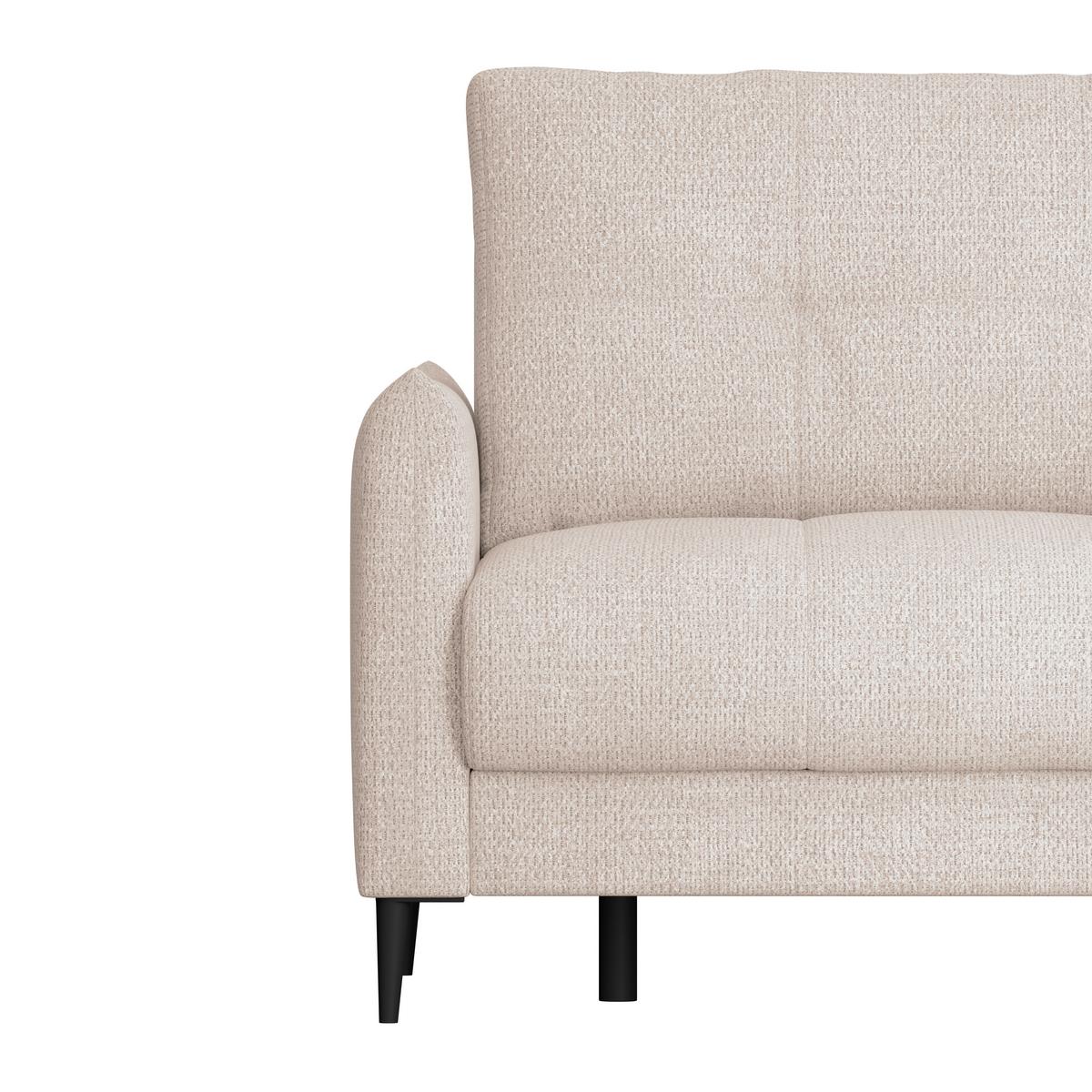 Kutna Garnitura Polis - crna/krem, Trend, tekstil/metal (221/142cm) - Ondega