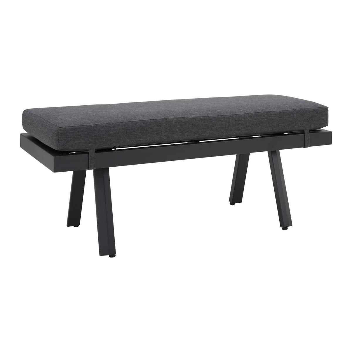 Vrtna Garnitura Eleonora - tamno siva/prirodne boje, Moderno, metal/tekstil (263/84/77cm) - Bessagi Garden