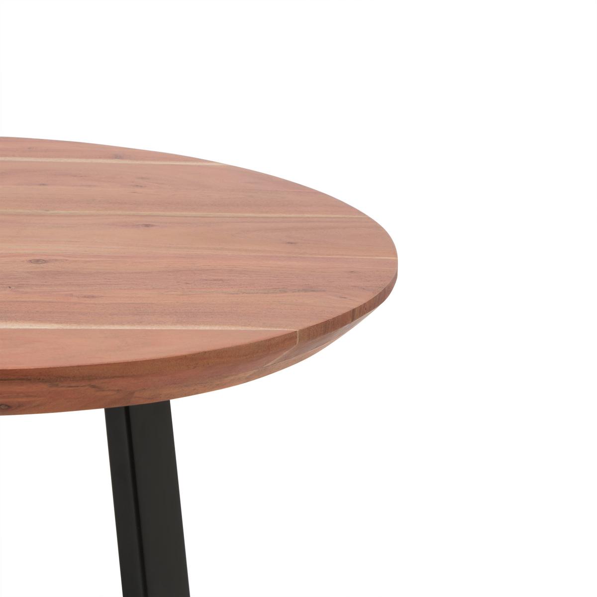 Klubska Miza Safara - črna/naravne barve, Natur, kovina/les (70/70/45cm) - Zandiara