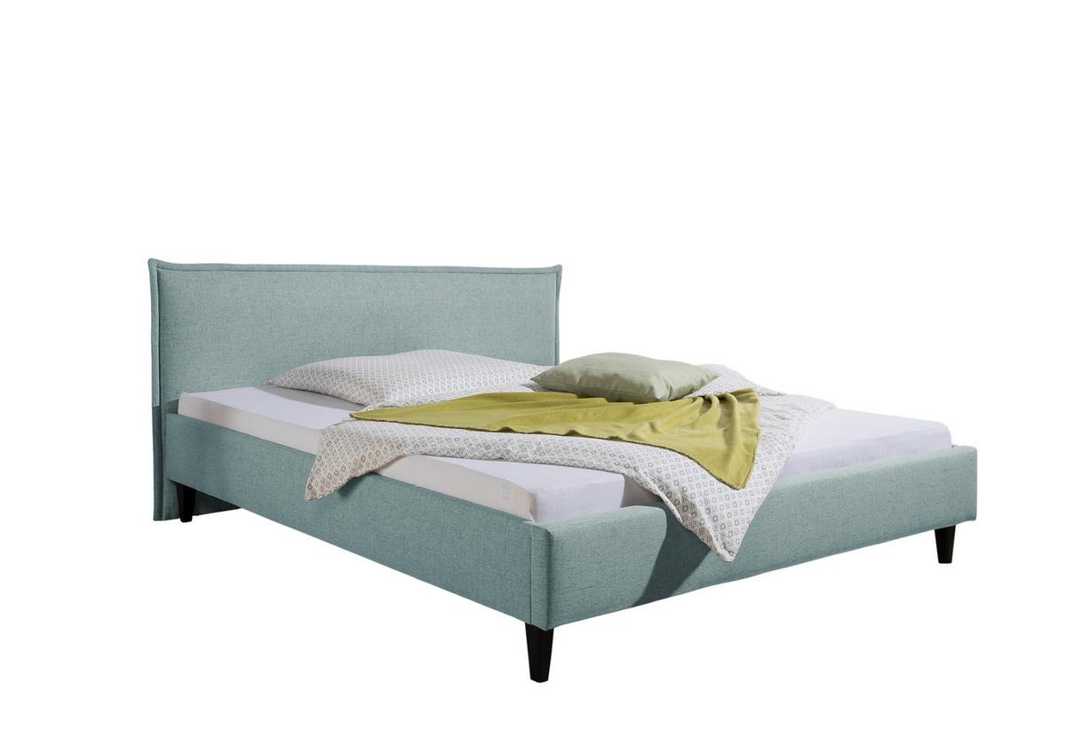 Polsterbett Roswell Petrol ca. 200x200 cm - Petrol/Schwarz, MODERN, Holz/Textil (200/200cm) - Livetastic