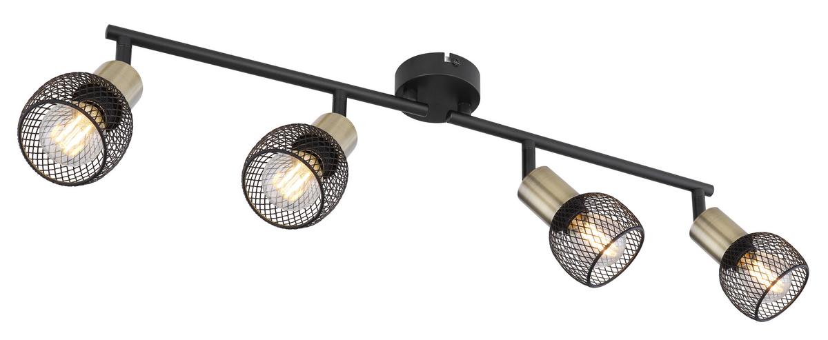 Strahler Fiastra max. 40 Watt - Schwarz, Basics, Metall (60/8/15cm) - Globo