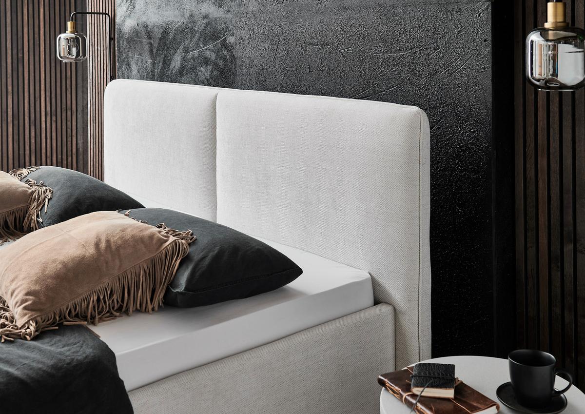Polsterbett Palma Beige ca. 180x200cm - Beige, KONVENTIONELL, Holz/Textil (180/200cm) - Premium Living