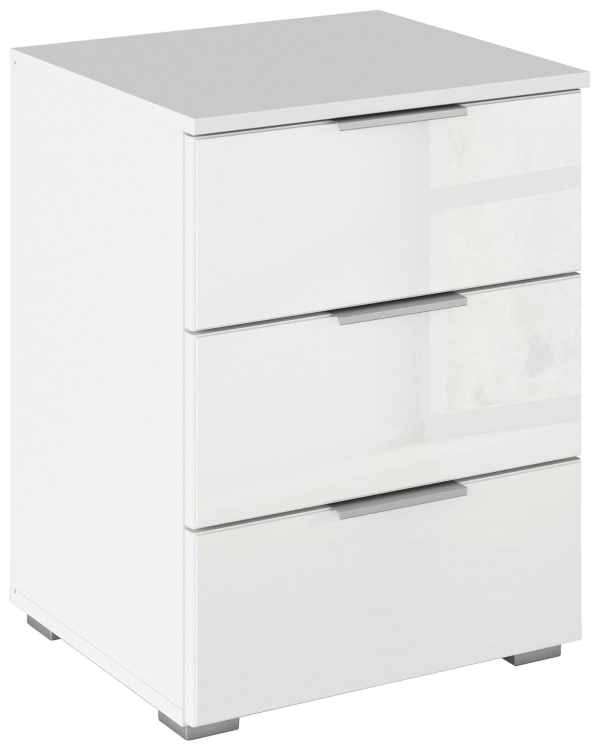 Majhna Nočna Omarica Mars - bela/barve aluminija, Konvencionalno, kovina/steklo (47/62/42cm) - Mömax