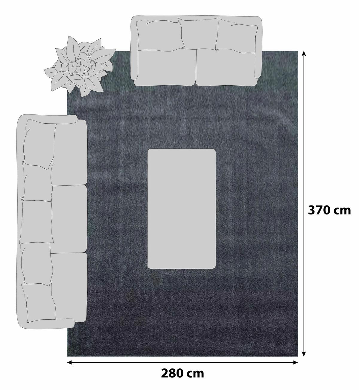 Hochflorteppich Ata 700 Hellbraun ca. 280x370cm - Hellbraun, Design, Textil (280/370cm) - Novel